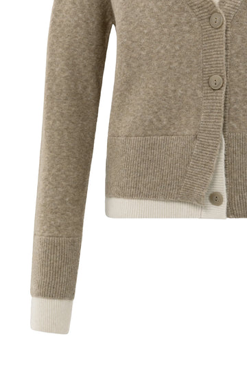 Contrast Detailed Cardigan